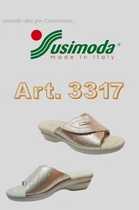 SUSIMODA CIABATTA ESTIVA STRAPPO ART. 3317 PLANTARE IN VERA PELLE - Imagen 1 de 12