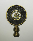 New 2 13/16" Brass Oriental Lamp Finial, Antique Brass Finish, 1/4-27F #BF167A