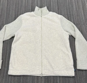 Route 66 Fleece Sweatshirt Womens Small Beige Full Zip Outdoor Super Soft Comfy - Picture 1 of 14