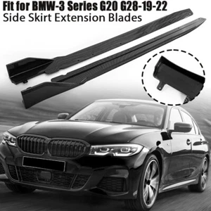 Carbon Paint For 2019-2022 BMW 3 Series G20 330i M Sport EXtension Side Skirts - Picture 1 of 13