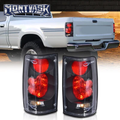Luces traseras izquierda+derecha aptas para camioneta Toyota 1989-1995 lámparas de freno negras Foto 1 de 4