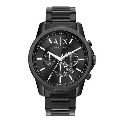 Armani Timeless Black Stainless Steel Chronograph Watch AX1722 - image 1 of 4