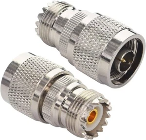 PL259 UHF Female Socket To N type Male Plug adaptor Convertor - Afbeelding 1 van 4