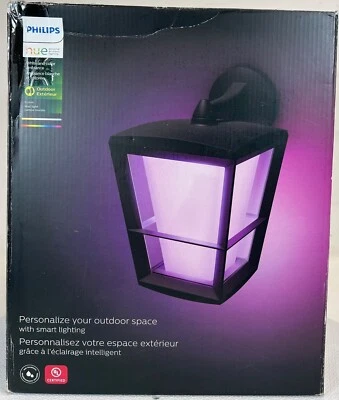 Philips Hue Econic Smart Outdoor White & Color Wall Lantern -FREE SHIPPING - Image 1 of 4