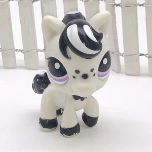 ❤️ Littlest Pet Shop Authentic # 2247 Black White Freckled Horse Blythe LPS - Picture 1 of 7