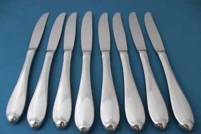 8 Dinner Knives Hollow Gorham STUDIO Glossy Stainless Japan 9 1/8" - Image 1 of 4