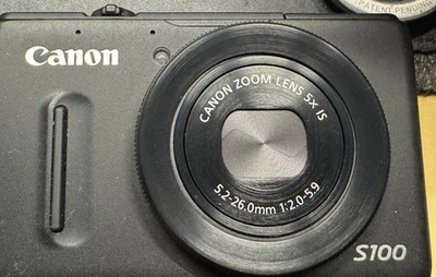 USED Canon PowerShot S100 12.1 MP CMOS Black - Image 1 of 4