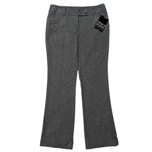 Vintage Y2K Tracy Evans graue Damenhose Größe 9 Bündchen ausgestellt Büro adrett neu mit Etikett - Bild 1 von 14