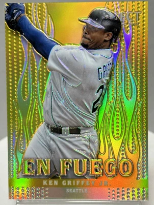 2013  Panini Select Ken Griffey Jr. En Fuego Prizm Gold /25 - Image 1 of 2