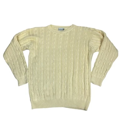 VINTAGE Cable Knit Aran Jumper S Traditional Arran Chunky Fisherman Sweater - Image 1 of 4