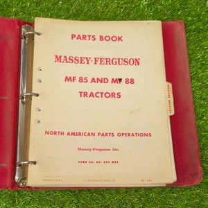 Massey Ferguson MF 85 And MF 88 Tractors Parts Book  - Picture 1 of 7