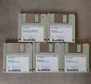 PC Dos 7 OEM Su 12.7x8.9cm Floppy Dischi IBM (Nessun Manuale) - Photo 1/2