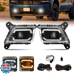 LEDandDRL Fog Light Compatible With 2019-2023 Chevy Silverado 1500 2500HD 350 - Picture 1 of 5