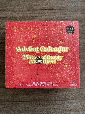 Sephora Favorites Advent Calendar 25 Days of Beauty 2025 Holiday NEW SEALED - Image 1 of 4