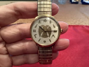 Reloj de pulsera Croton cuerda automática ~ esfera masónica vástago de zafiro - Imagen 1 de 10