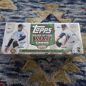 1999 TOPPS BASEBALL FACTORY SEALED COMPLETE SET SERIES 1 & 2 NOLAN RYAN REPRINT - Picture 1 of 7