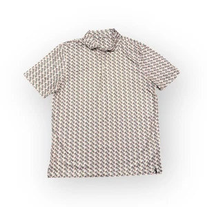 Kenneth Cole Golf Men’s Polo Shirt Multicolor Chevron Print Performance Sz L - Picture 1 of 7