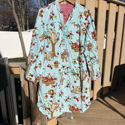 Camisola feminina Nick & Nora meia dinheiro escolha maçã algodão dormir XXL - Imagem 1 de 4