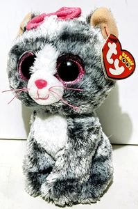 Ty - Beanie Boos - Kiki - 6 Zoll Tabby Katze Plüsch - Etikett - Bild 1 von 8