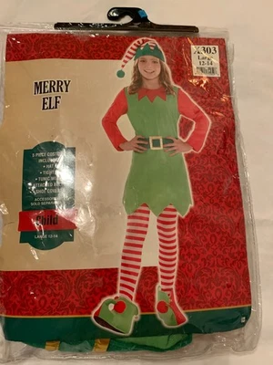 Merry Elf Christmas/Holliday/Halloween Suit Yourself Child Costume L (12-14) EUC - Image 1 of 3