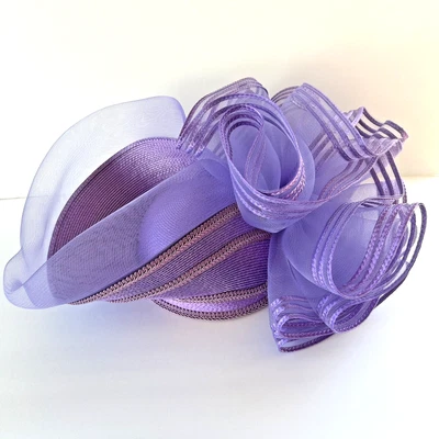 Vintage Anthony NY Lilac Purple Formal Hat Church Cocktail Wedding Fascinator - Image 1 of 4