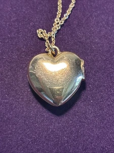 Gold Plated Heart Locket Pendant Necklace Photo 21” Adjustable Chain - Picture 1 of 10