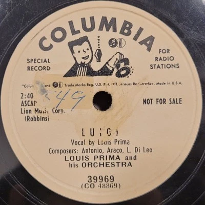 HEAR👂Louis Prima Luigi Oh Marie Columbia 39969 WLP Promo 78 RPM - Image 1 of 4