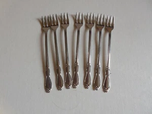 7 Oneida "Homestead" Stainless Steel Cocktail Forks - Picture 1 of 4