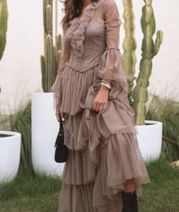 Sandra Mansour Sold Out Greige Dress beige grey Xs 34 h&m - Bild 1 von 2
