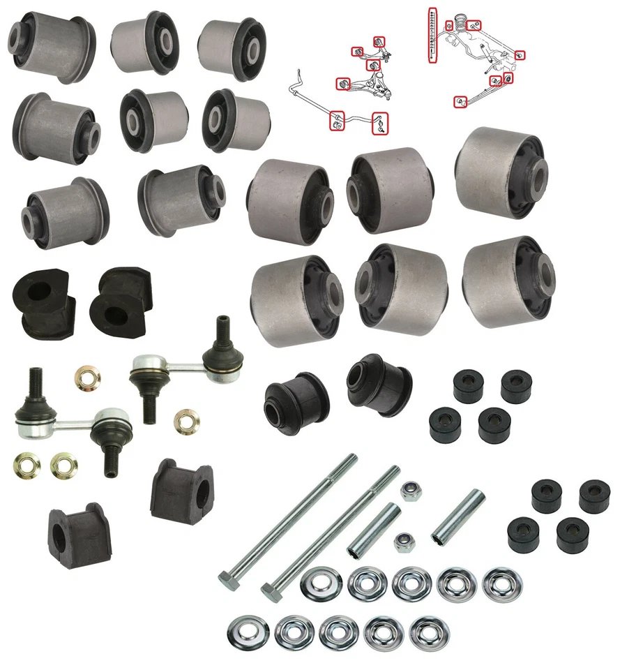 Front Rear Sway Bar Control Arm Bushings Drop Links for Mitsubishi Montero Sport - Image 1 of 1