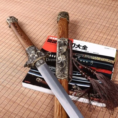 Kamasu Kissaki Damascus Folded Steel Tang Dao 唐刀 Traditional Chinese Dao Sword - image 1 of 4