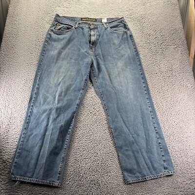 Pantalones de mezclilla Nautica vintage para hombre 38x30 azul lavado medio algodón relajados holgados rectos Foto 1 de 4