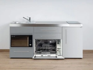 Stengel Miniküche MPGSMOS 180, Edelstahl Kühlschrank, Geschirrspüler, Induktion - Bild 1 von 5