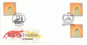 Paz y Libertad GB FDC DOBLE CANALETA PAR Naciones Unidas Londres 1995 (67208) - Imagen 1 de 1