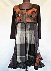 AUTHENTIC DESIGUAL POP ART LOGO BLACK RED WOMEN'S DRESS-SIZE:US12/LEU40/L - Picture 1 of 11