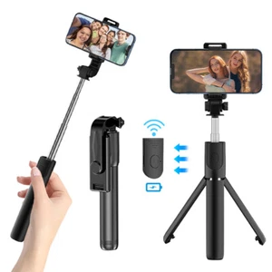 Extendable selfie stick with wireless remote control and tripod stand - Picture 1 of 9