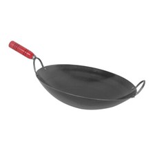Heavy Duty RISTORANTE Wok in ghisa con manico di legno 14'/306mm