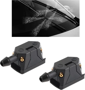 2 PCS Front Windshield Washer Nozzles, 4-Way Spray Sprinkler Windshield Wiper Wa - Picture 1 of 12