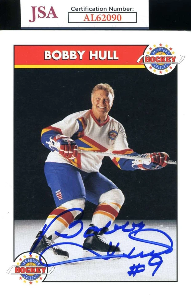 Bobby Hull JSA Coa Signed 1993-1994 Zellers Hockey Masters Autograph - Image 1 of 1
