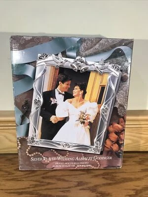 Vintage Godinger Silver Plated Satin Finish Wedding Album Holds 100 /4 X 6 - NEW - Image 1 of 4