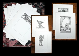 c1930 Monster Probedrucke signiert Bruno Goldschmitt Sammlung von 6 Graphiken - Picture 1 of 1