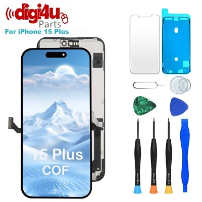 Screen Replacement For iPhone 15 Plus LCD COF FHD Display Digitizer Repair Kit