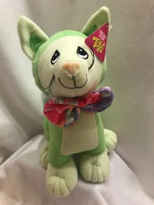 Sugar Loaf Kitty Cat 12" Green Soft Stuffed Plush Floral Bowtie Animal Toy NWT - Picture 1 of 9