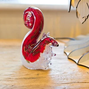 Glass Red Squirrel Woodland Sculpture - Picture 1 of 1