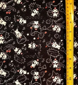 TELA NEGRA KUROMI (MEDIA YARDA O 1 YARDA) - Imagen 1 de 4