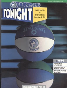 1989 Minnesota Timberwolves vs Chicago Bulls Program 1st Game Ever Inaugural - Picture 1 of 1