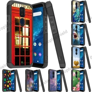 Custodia ibrida sottile + vetro temperato per Cricket Icon 3 Splendor AT&T Motivate 2 m8 - Foto 1 di 20