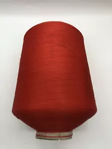 Huge Spool of Poly Blend Thin Thread- Orange Tone Red Craft Sewing Burke Mills - Picture 1 of 8