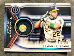 Maglia Topps Tribute Ramon Laureano 2021 francobollo di approvazione gioco usata /150 rara - Foto 1 di 2