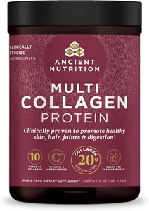 Ancient Nutrition Multi Collagen Protein 16oz / 454.5g ( Pack of 10 ) - Picture 1 of 7